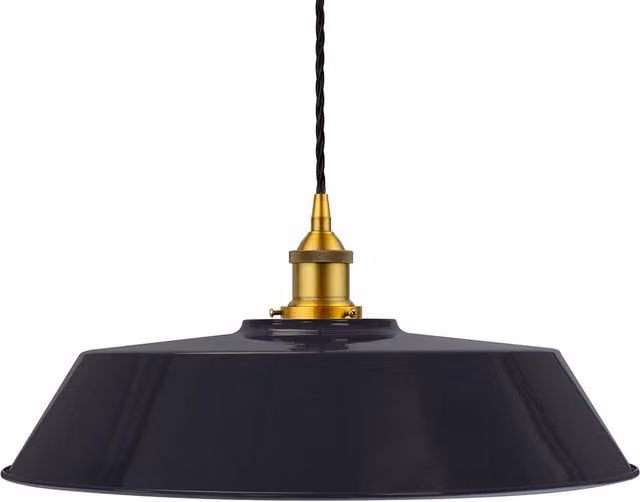 SE Home Chancery Large Pendant Light in Navy Blue, Antique Gold and Black