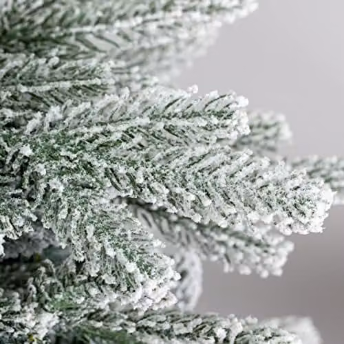 The Christmas Workshop 72059 Classic Deluxe Snowy Artificial Christmas Tree in White and Green, H 180 cm x W 116 cm x D 116 cm – 4