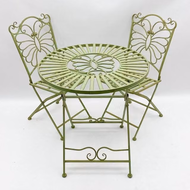 Minster Foldable Bistro Set in Leaf Green – 1