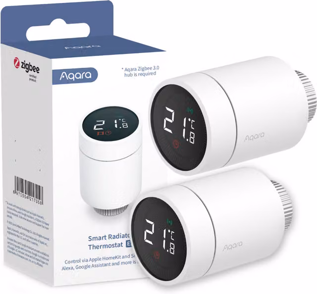 Aqara Smart Home Radiator Thermostat Twin Pack, White