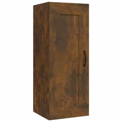vidaXL Hanging Cabinet in Smoked Oak, W/D/H: 35 x 34 x 90 cm