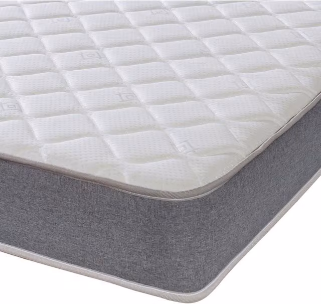 OHS White Hybrid Memory Foam and Quilted Spring Mattress, W/D/H: 200 x 180 x 18 cm