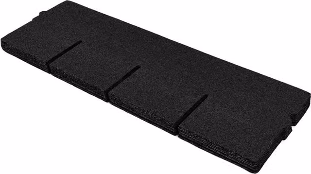NOVECRAFTO Rectangular Bitumen Roof Shingles for Sheds and Gazebos, 20 Pieces, Grey/Black