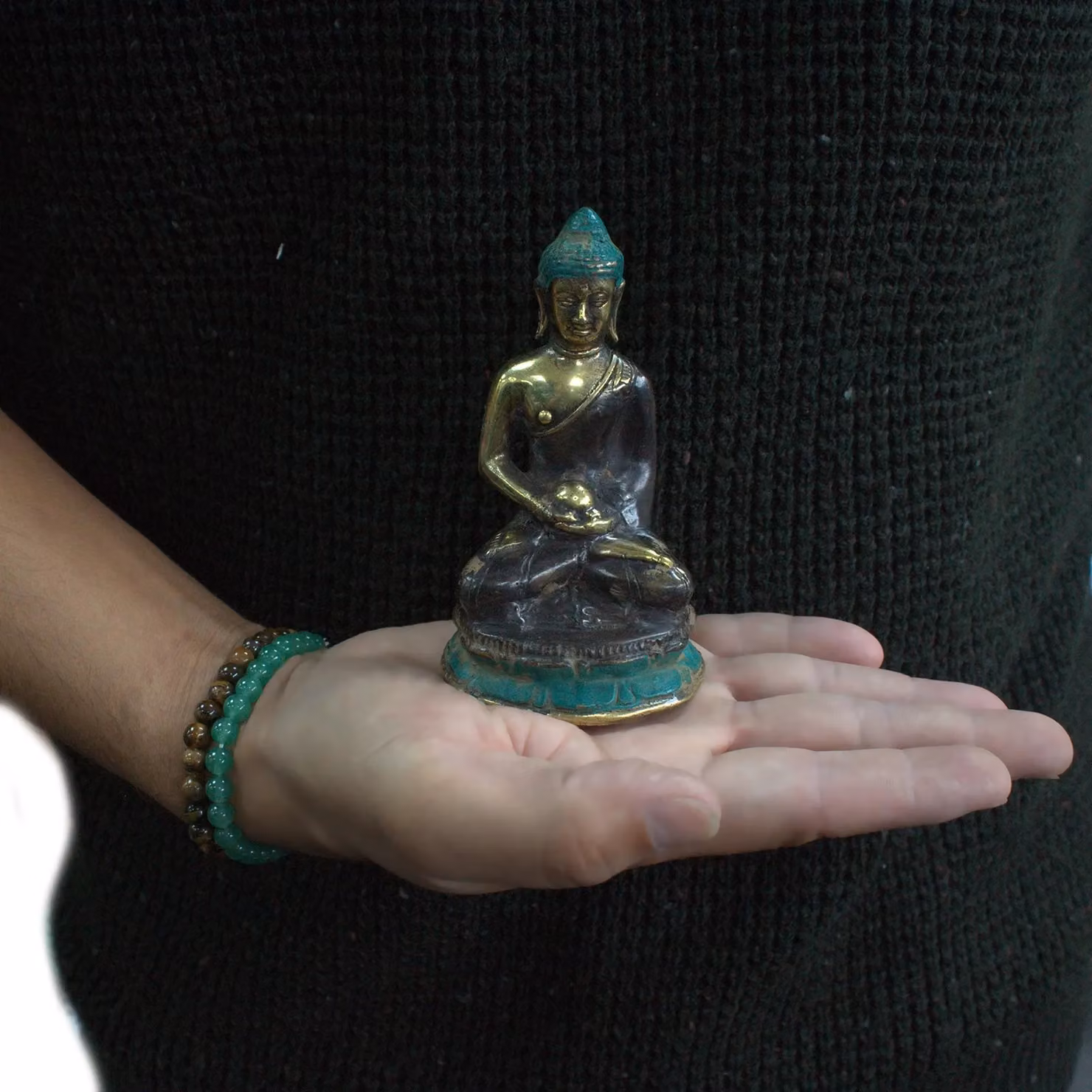 KDMD Gold Meditating Buddha Oriental Metal Tabletop Ornament – 2