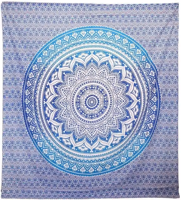 KDMK Blue Handcrafted Mandala Wall Hanging Textile Decor