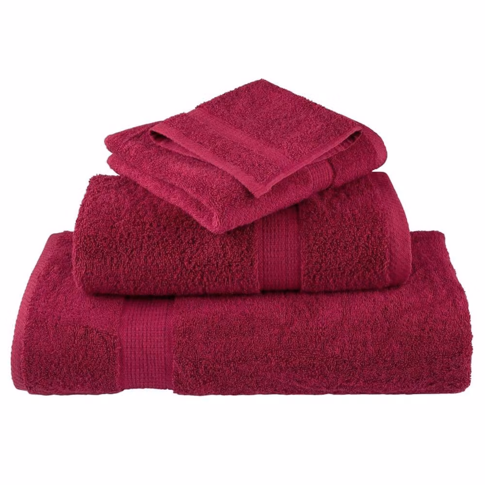Berkfield Home SOLUND 6 Piece Premium Red Cotton Terry Towel Set, 600 gsm – 3