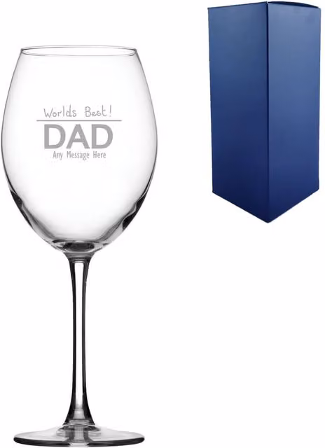 Uniqueful Personalised Engraved Enoteca Wine Glass for Men in Clear