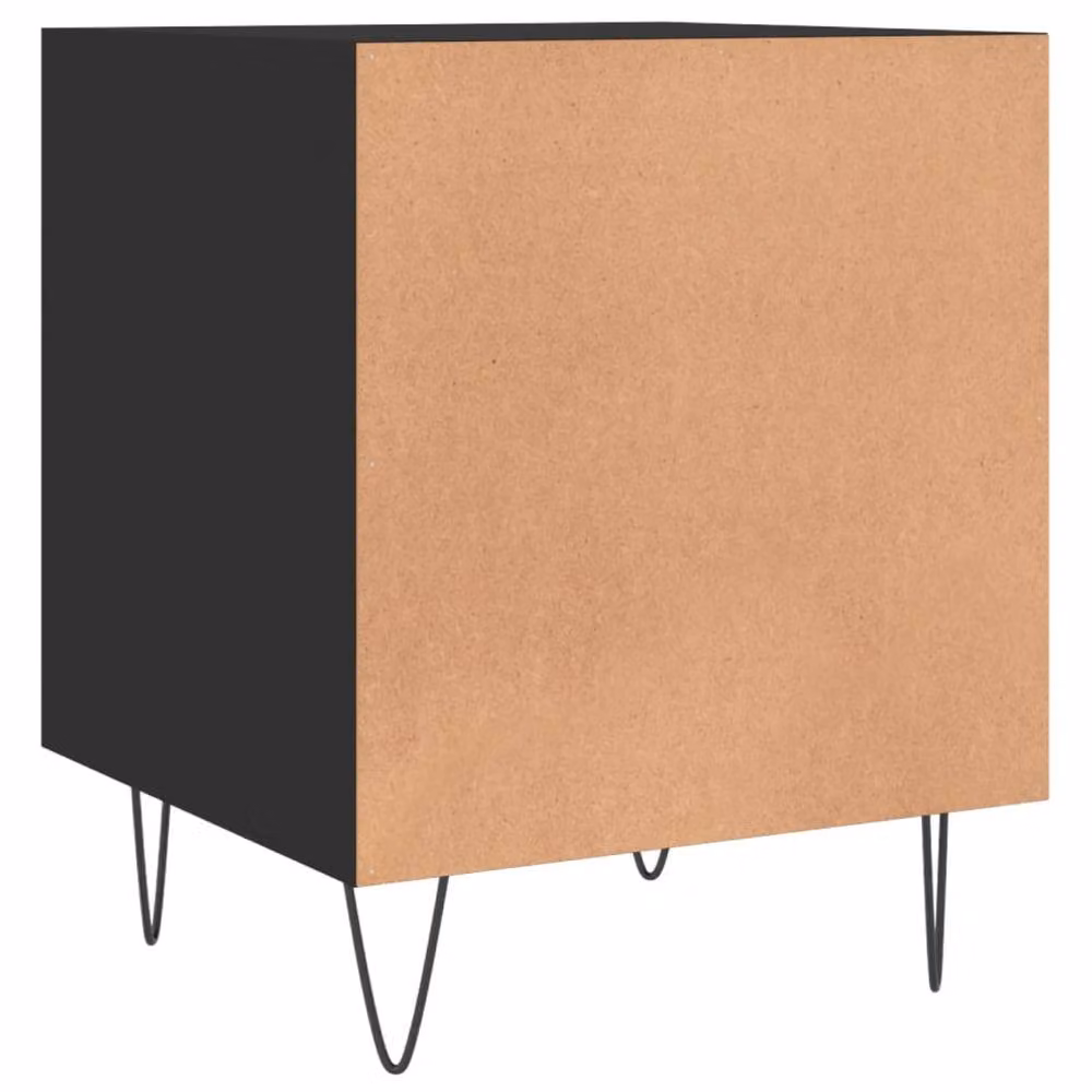 Berkfield Home Modern Black Bedside Cabinet W/D/H: 40 x 40 x 50 cm – 5