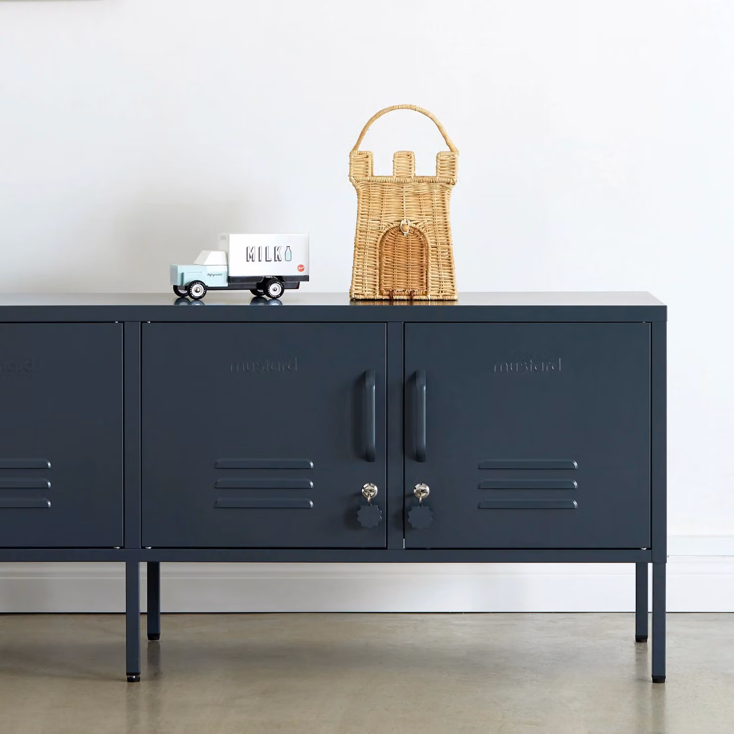 Mustard Made The Standard Freestanding Metal Storage Cabinet in Grey, H 162 x W 57 x D 40 cm – 2