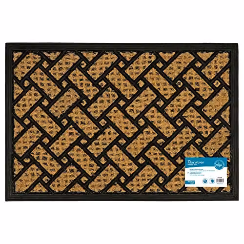 JVL Alba Woven Tuffscrape Doormat, Beige and Sand, W: 40 cm, D: 60 cm – 1