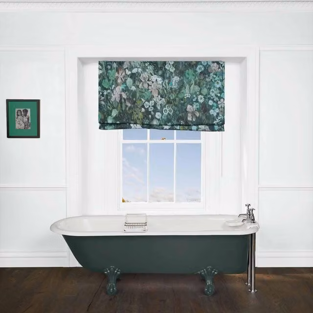 House of Hackney Floribunda Magna Cotton Linen Floral Blind in Green