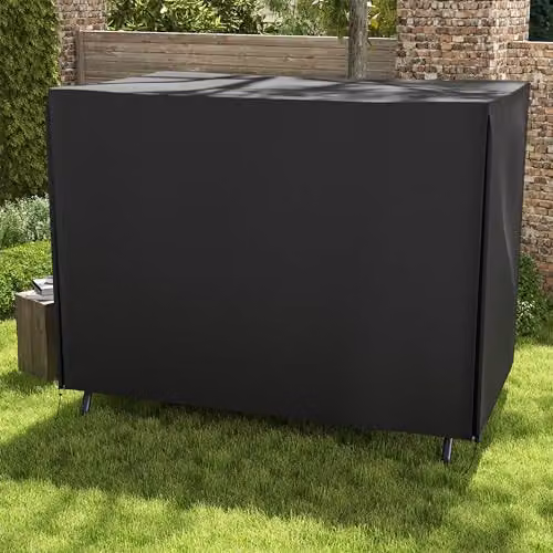 Outsunny 3 Seater Patio Swing Chair Cover, Black, W/D/H: 205 x 124 x 164 cm – 6