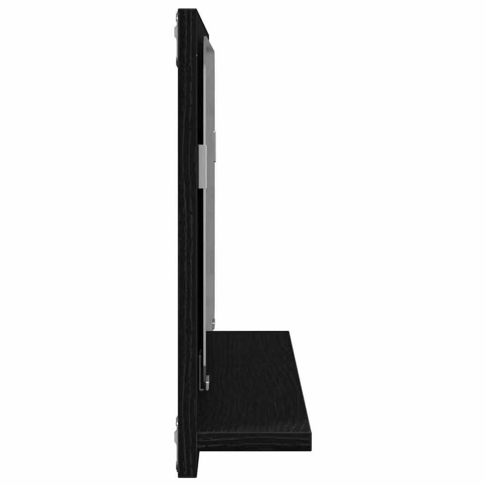Berkfield Home Black Oak Bathroom Mirror, W: 60 cm, D: 10.5 cm, H: 37 cm – 3