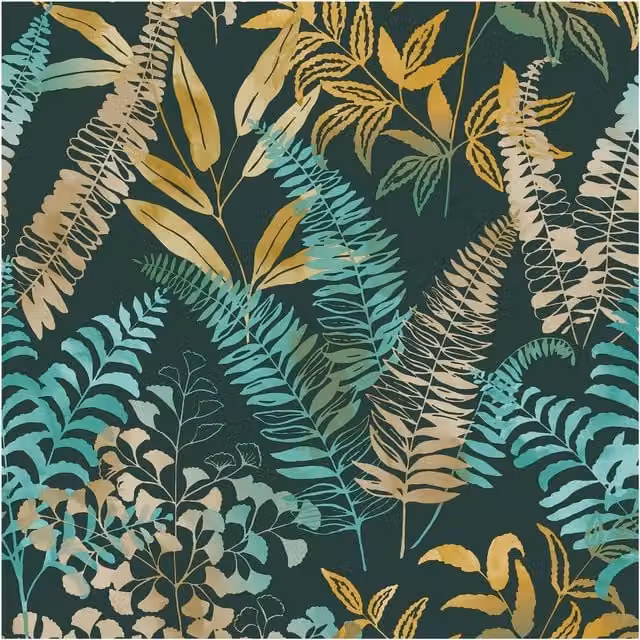 Superfresco Easy Temptation Aqua Blue Floral and Botanical Non-Woven Wallpaper, Width: 52 cm, Length: 1000 cm – 1