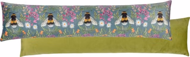 House Of Bloom Terrys Zinnia Bee Velvet Draught Excluder Blue