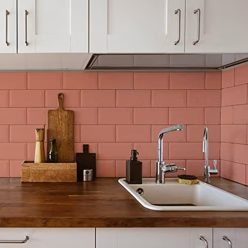 Rust-Oleum Water-Based Kitchen Tile Paint in Satin Finish, Salmon Pink, 0.75 l – 3