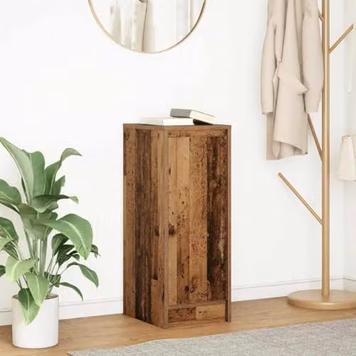 vidaXL Rustic Old Wood Sideboard in Brown, W/D/H: 29.5 x 34 x 76 cm – 2