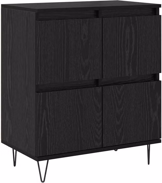 Berkfield Home Modern Black Sideboard with Storage Door, W/D/H: 60 x 35 x 70 cm – 1