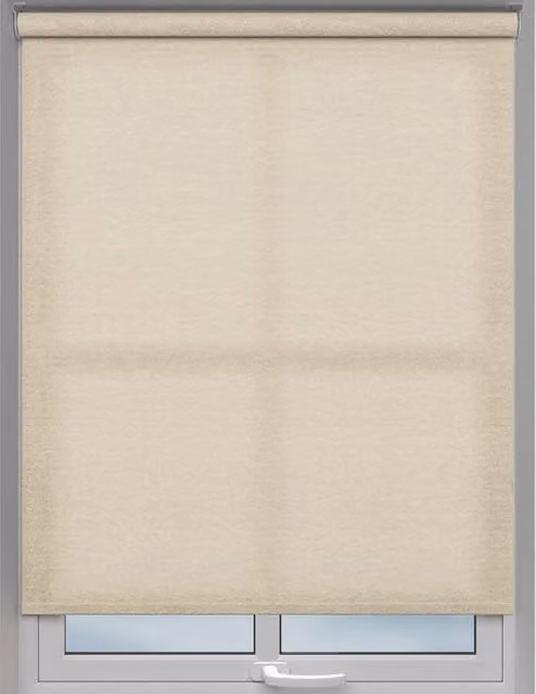 Terrys Made to Measure Semi-Transparent Textile Roller Blind in Plain Beige
