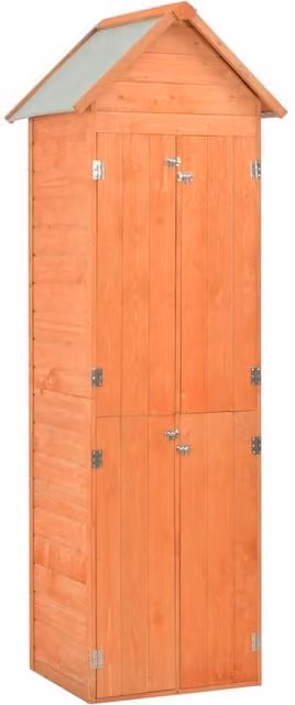 Berkfield Brown Wood Garden Storage Shed Tall Cabinet W/D/H: 71 x 60 x 213 cm – 1