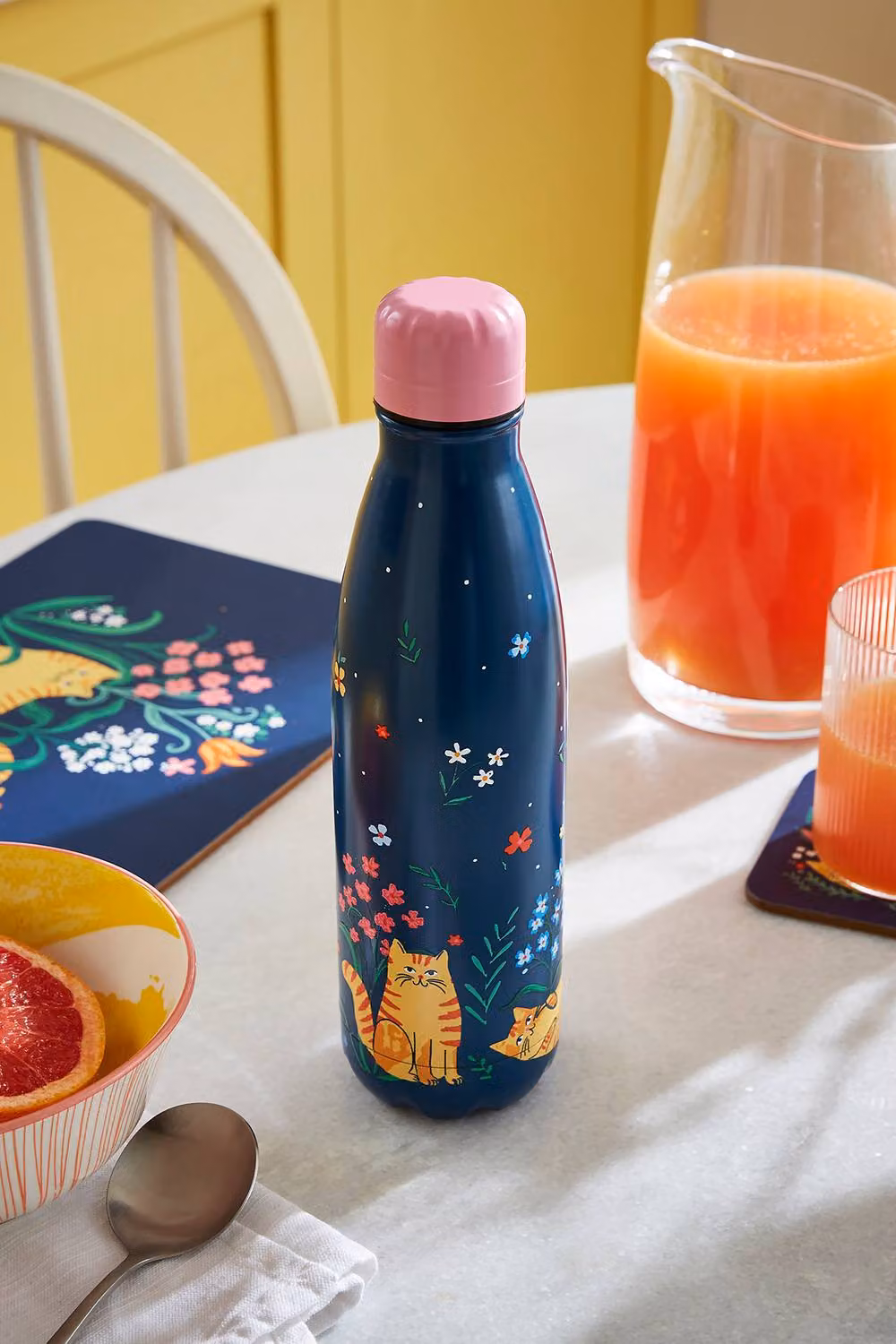 Ulster Weavers Marmalade Meadow Thermal Stainless Steel Water Bottle in Blue – 3