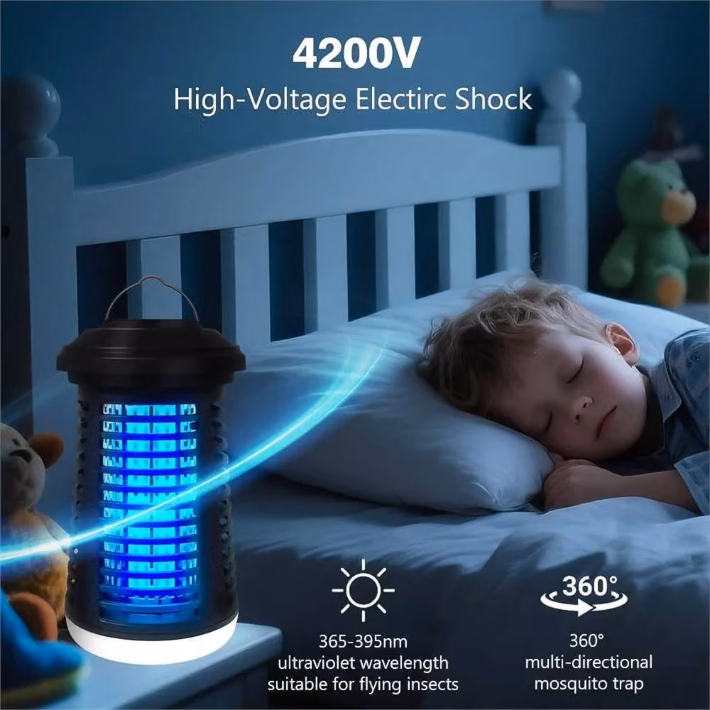 Nordara 2-Piece Electric UV Insect Zapper Indoor Bug Trap, Black – 4