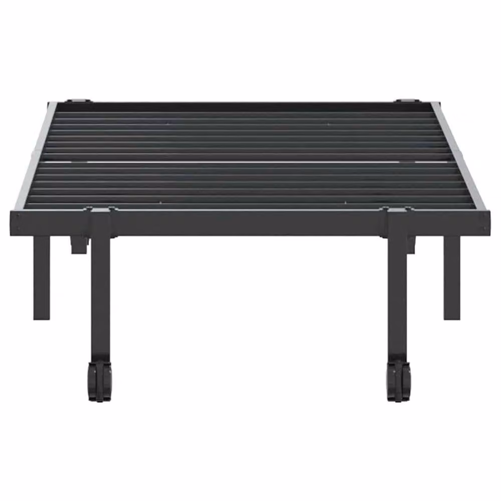 Berkfield Home Elegant Foldable Steel Bed Frame in Black, W/D/H: 75 x 190 x 30 cm – 3