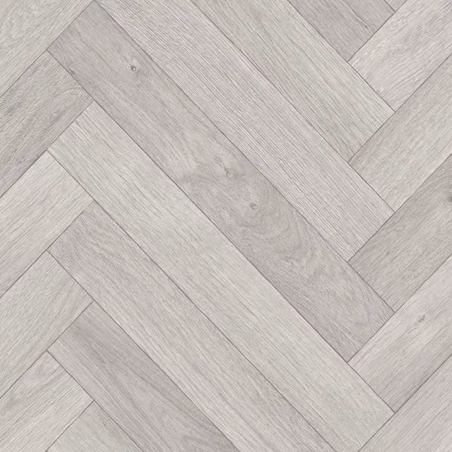 Vinyl Flooring UK Wood Effect Cushion Backed Vinyl Flooring in Light Grey, W: 300 cm, D: 700 cm