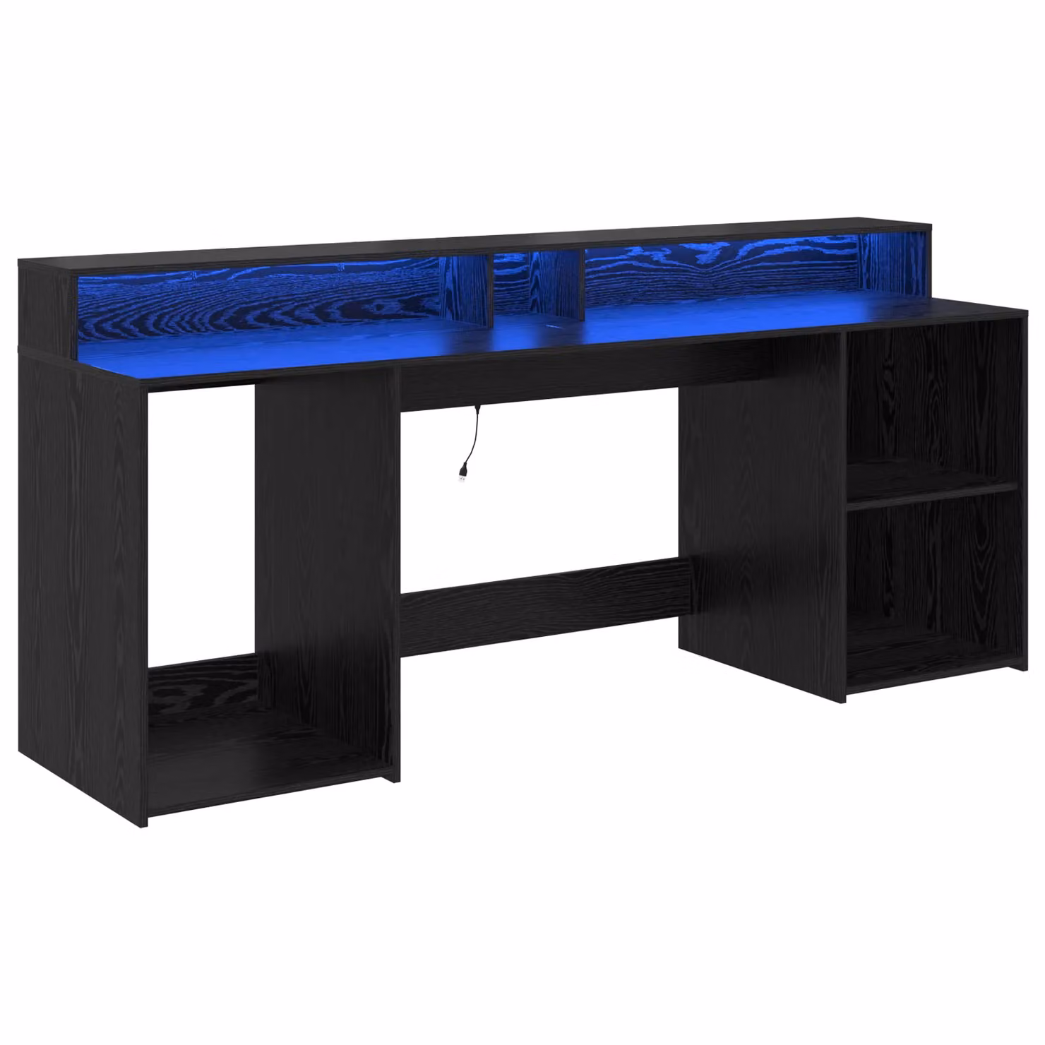 Berkfield Modern Black Oak Computer Desk W/D/H: 200 x 55 x 91 cm – 2