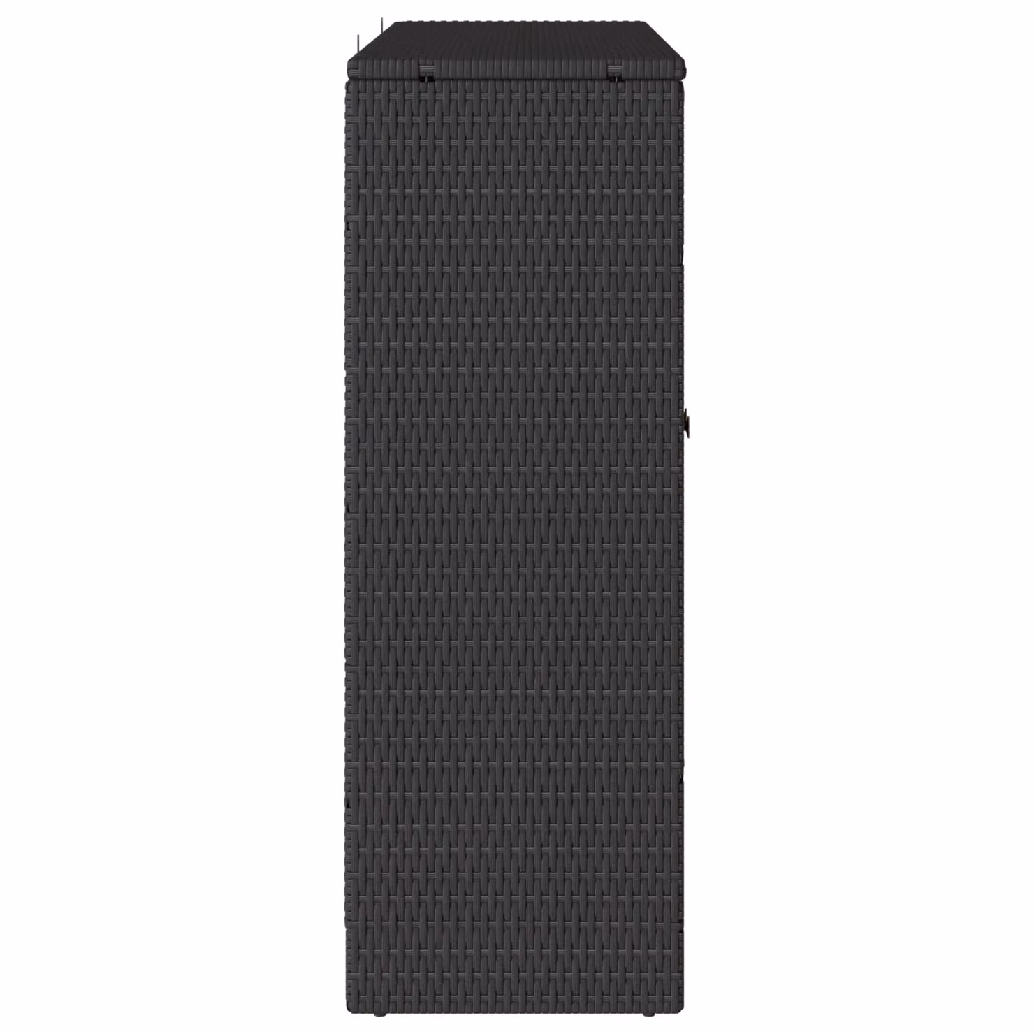 Berkfield Home Modern Black Rattan Storage Cabinet with Hinged Doors, W/D/H: 100 x 36 x 102 cm – 2