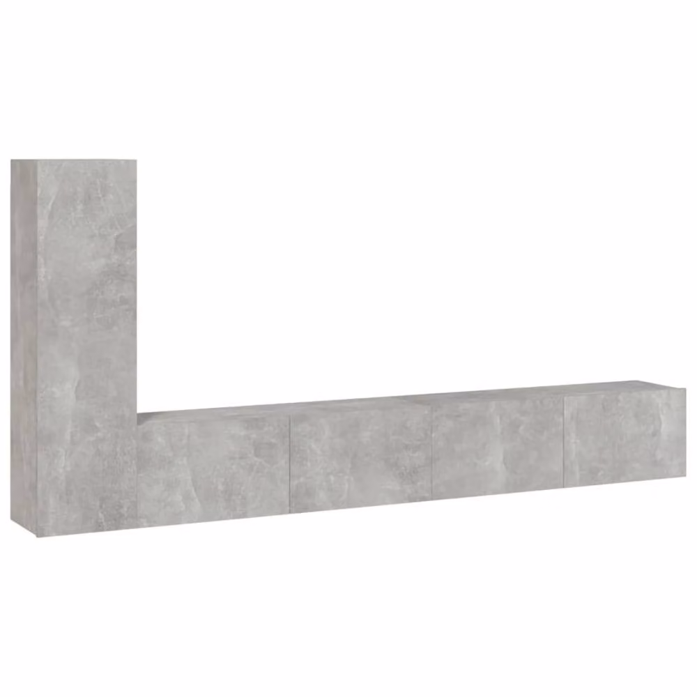 Berkfield Home Classic 3 Piece TV Cabinet Set in Grey Matt MDF – 2