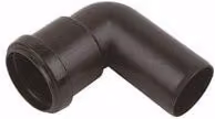 FloPlast Push Fit Swivel Waste Bend, 90 Degree, 32mm, Black