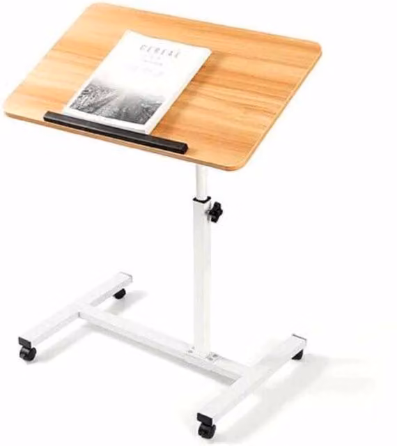 FLAVORA Natural Adjustable Portable Laptop Bed Table, W/D: 100 x 100 cm