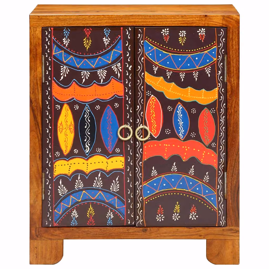 Berkfield Home Multicolour Acacia Wood Sideboard, W: 50 cm, D: 35 cm, H: 60 cm – 2