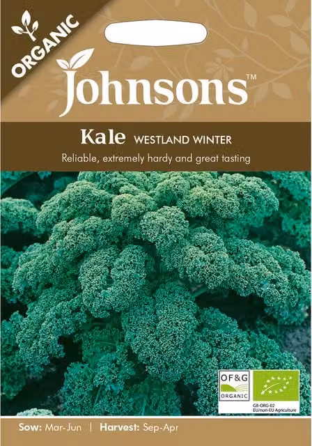 Johnsons Organic Westland Winter Kale Vegetable Seeds