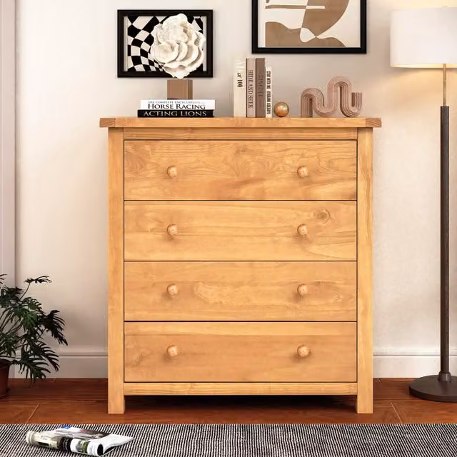 Cabinet Bits Lugo 4 Drawer Chest of Drawers in Brown