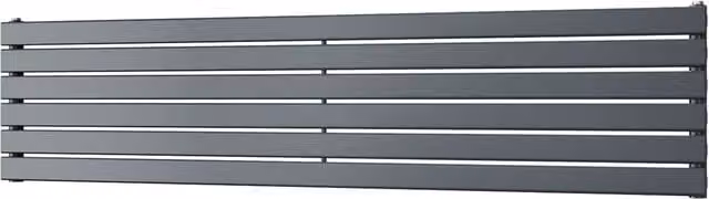 UK Radiators Typhoon Axis Anthracite Horizontal Designer Radiator, W: 180 cm, H: 40.8 cm