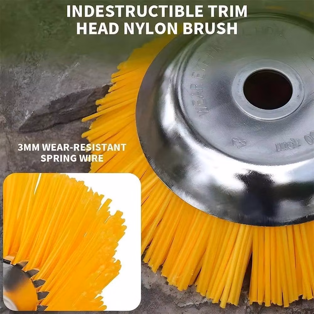 EONLION 8 Inch Nylon Brushcutter Strimmer Brush Head in Yellow – 4