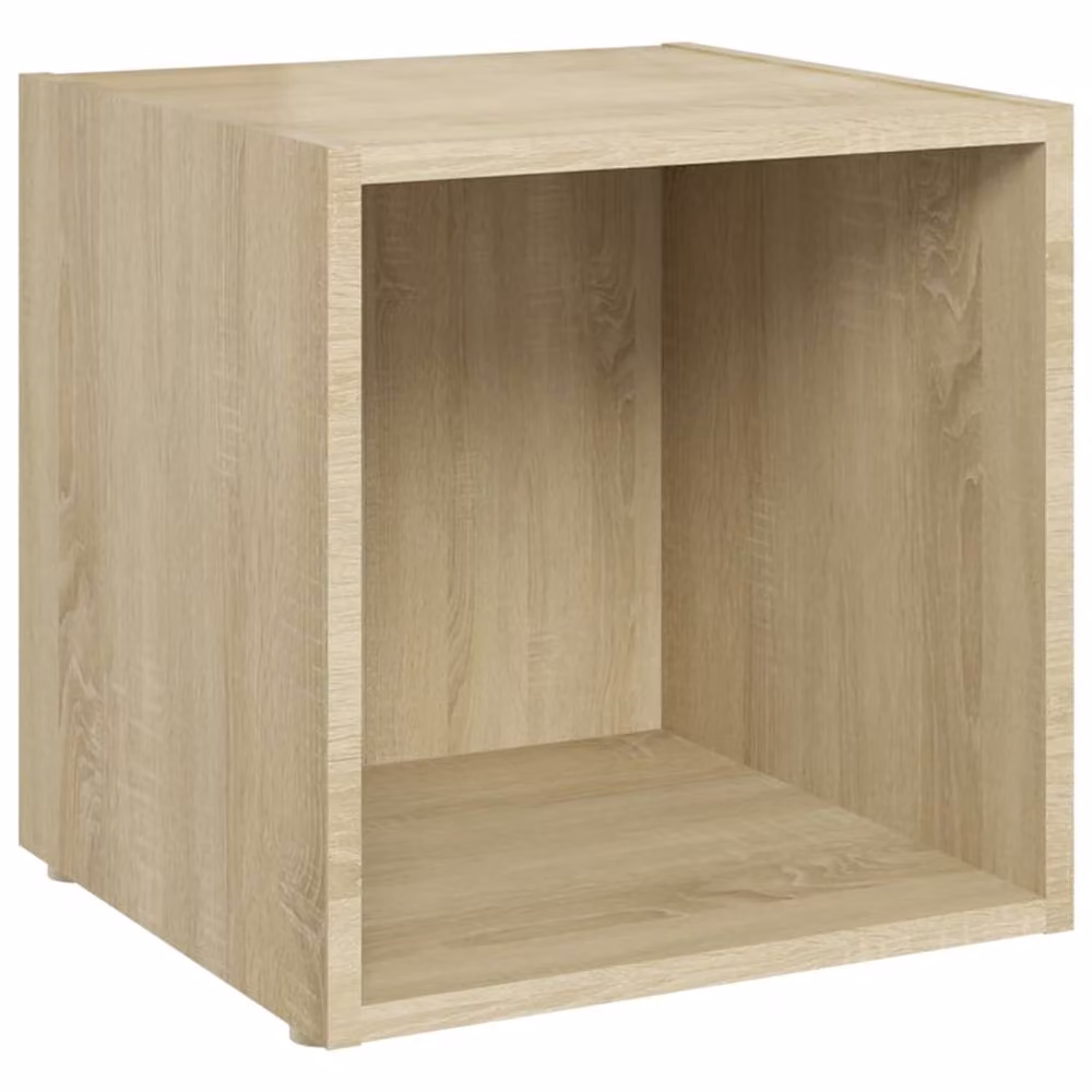 Berkfield Home Set of 2 Sonoma Oak TV Cabinets in Natural Sand, W/D/H: 37 x 35 x 37 cm – 3