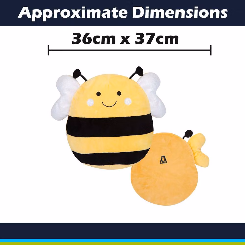 VFM e-Store Yellow Plush Bee Wall Decoration, W: 36 cm, H: 37 cm – 2