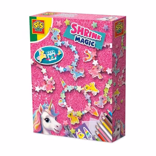 SES Creative 14748 Unicorn Bead Bracelet Craft Kit in Pink and Multicolour – 1
