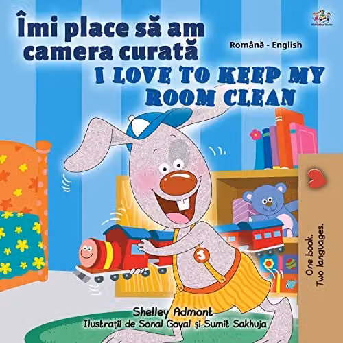 I Love to Keep My Room Clean Romanian English Bilingual Children's Book by Kidkiddos Books, Multicolour