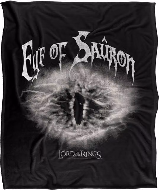 Warner Bros. The Lord of the Rings The Eye of Sauron Super Soft Fluffy Polyester Throw, Multicolour, Large – 1