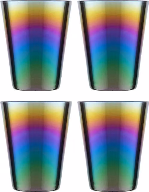 Orsina Aurora Glass Tumblers, Set of 4, Multicolour (390ml) – 1