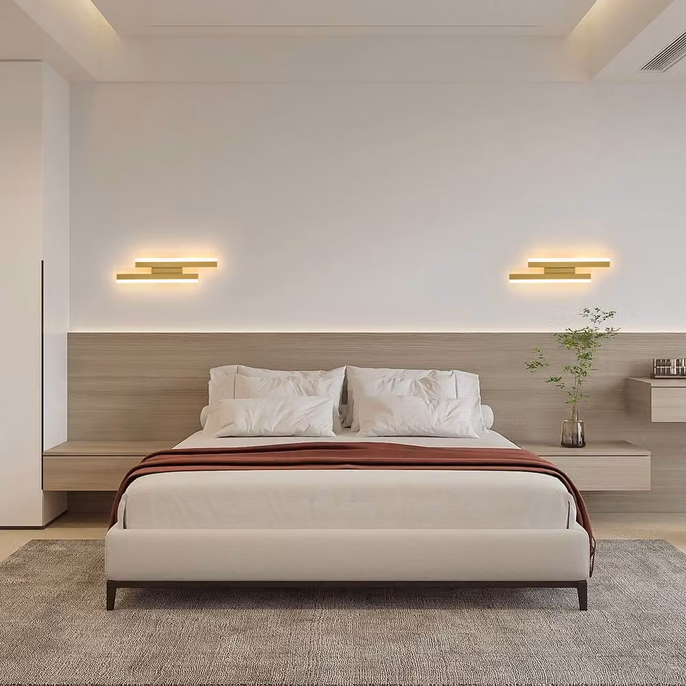 Pheashine Gold Linear LED Wall Light, 16W, 3000K Warm White, W: 40 cm – 2