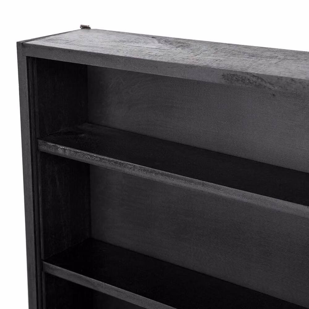 NESTLUNE 5-Tier Wooden Display Case for Car Model Storage in Black – 5
