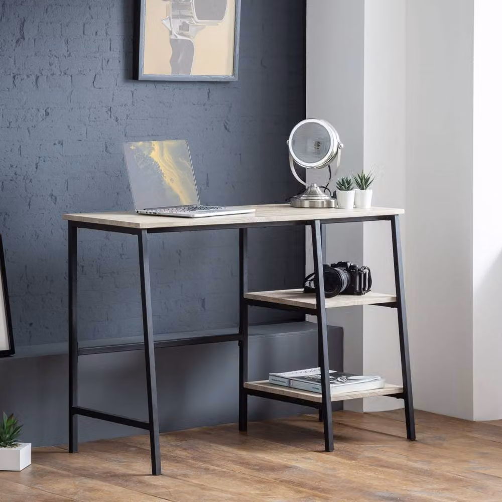 Cheshire Signature Camden Modern Writing Desk in Black and Sonoma Oak – 2