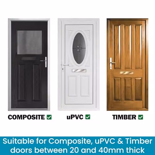 Keypak 10 inch Adjustable Sleeved Door Letterplate with Brush, Available in Black or Silver – 4