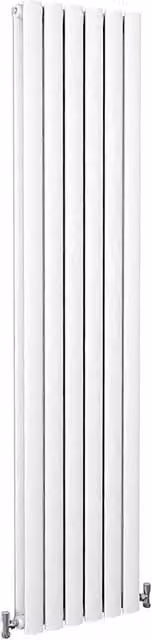 Hinsinc Double Vertical Oval Column Radiator in White, H: 160 cm, W: 35.4 cm