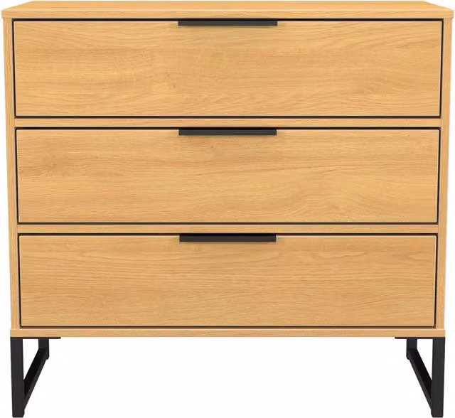 Ready Assembled 2 U Tamworth 3 Drawer Chest in Brown